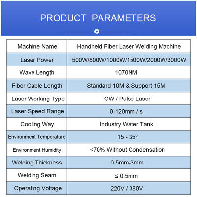 Handheld 1000W 1500W 2000W Laser Welding Machine For Mold Repairing